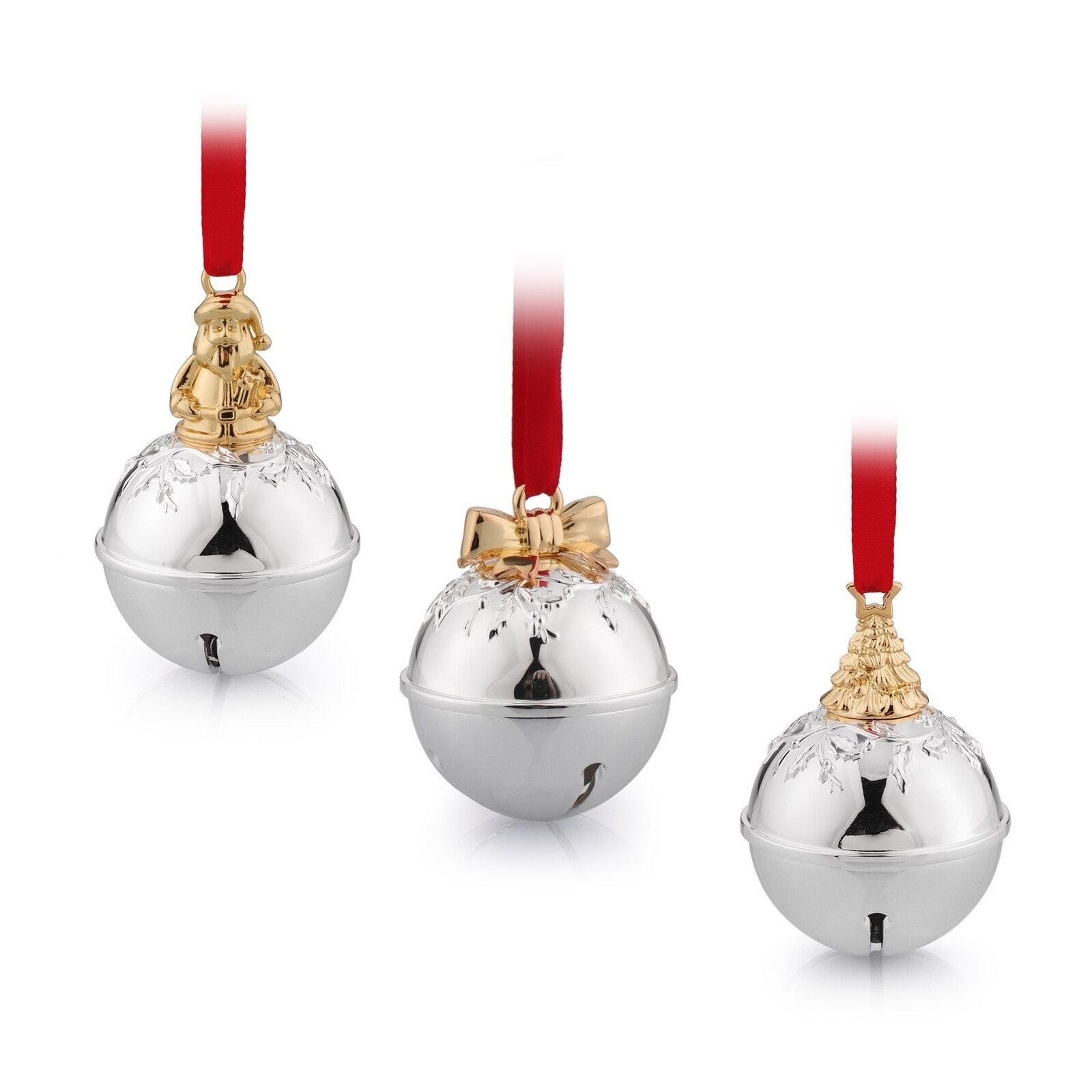 SANTA BOW TREE SILVER SET WHITEHILL