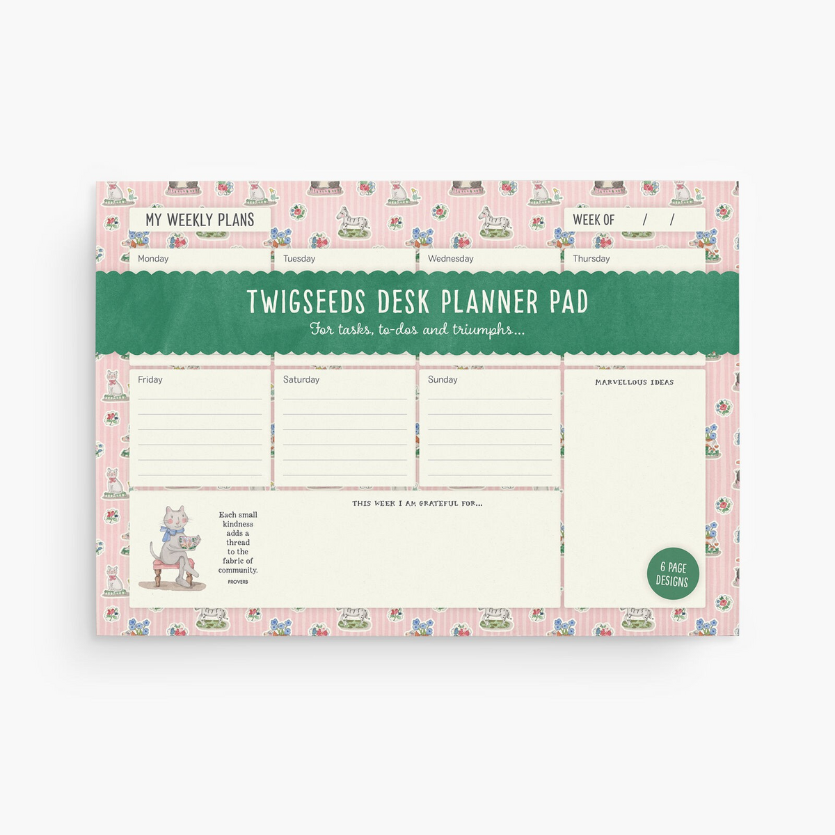 DESK PLANNER PAD AFFIRMATIONS 