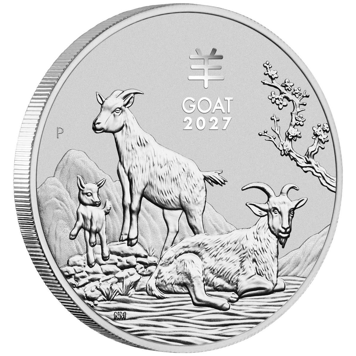 AUSTRALIAN LUNAR SERIES 111 2027 YEAR OF THE GOAT 1OZ SILVER PROOF COIN