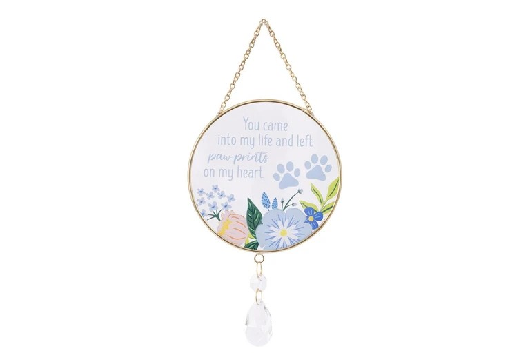  PAW PRINTS GLASS SUNCATCHER