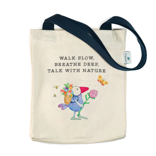 TWIGSEEDS WALK SLOW, BREATHE DEEP, TALK WITH NATURE TOTE BAG
