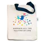 TWIGSEEDS EMBRACE ALL THE COLOURS OF LIFE TOTE BAG