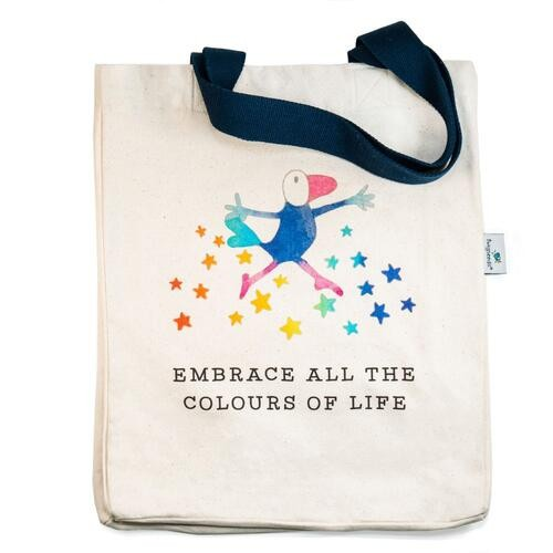 TWIGSEEDS EMBRACE ALL THE COLOURS OF LIFE TOTE BAG