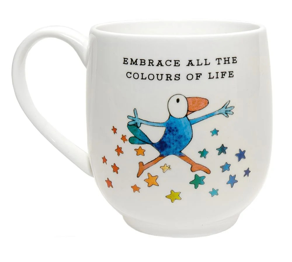 TWIGSEED FINE BONE CHINA CUP EMBRACE ALL THE COLOURS OF LIFE 