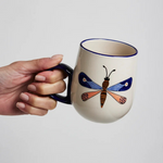 JONES AND CO MOTH PARTY BLUE MUG