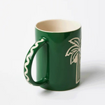 JONES AND CO MUG PALM SUNROOM GREEN 