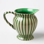 JONES AND CO GREEN STRIPE JUG