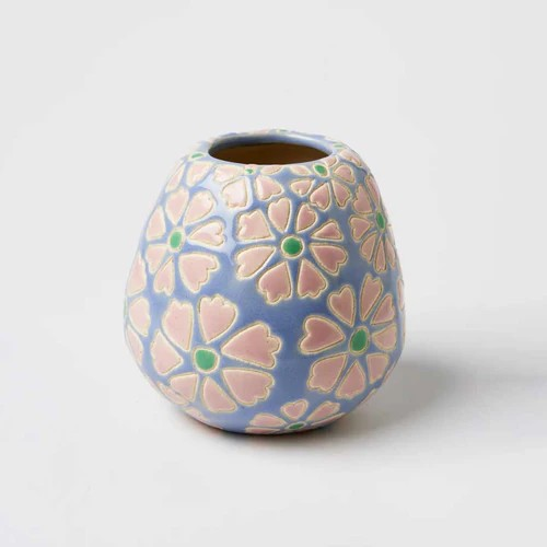 JONES AND CO PINK BLUE DAISYVASE SMALL