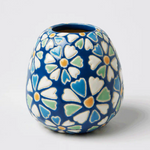 JONES AND CO BLUE DAISY VASE