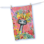COTTON TEA TOWEL HAPPY EMU