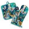 OVEN MITT POT HOLDER TRANQUIL BUTTERFLIES