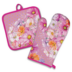 OVEN MITT POT HOLDER WISTFUL WILDFLOWERS