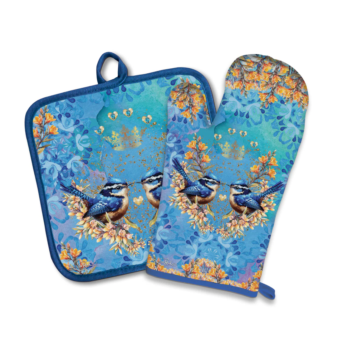 OVEN MITT POT HOLDER ROYAL WREN