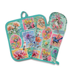 OVEN MITT POT HOLDER PRETTY POSTAGE