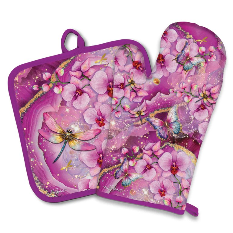 FUSCHIA ORCHID HAND MIT SET LISA POLLICK