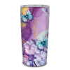 DOUBLE WALLED STAINLESS STEEL TRAVEL MUG AMETHYST BUTTERFLIES