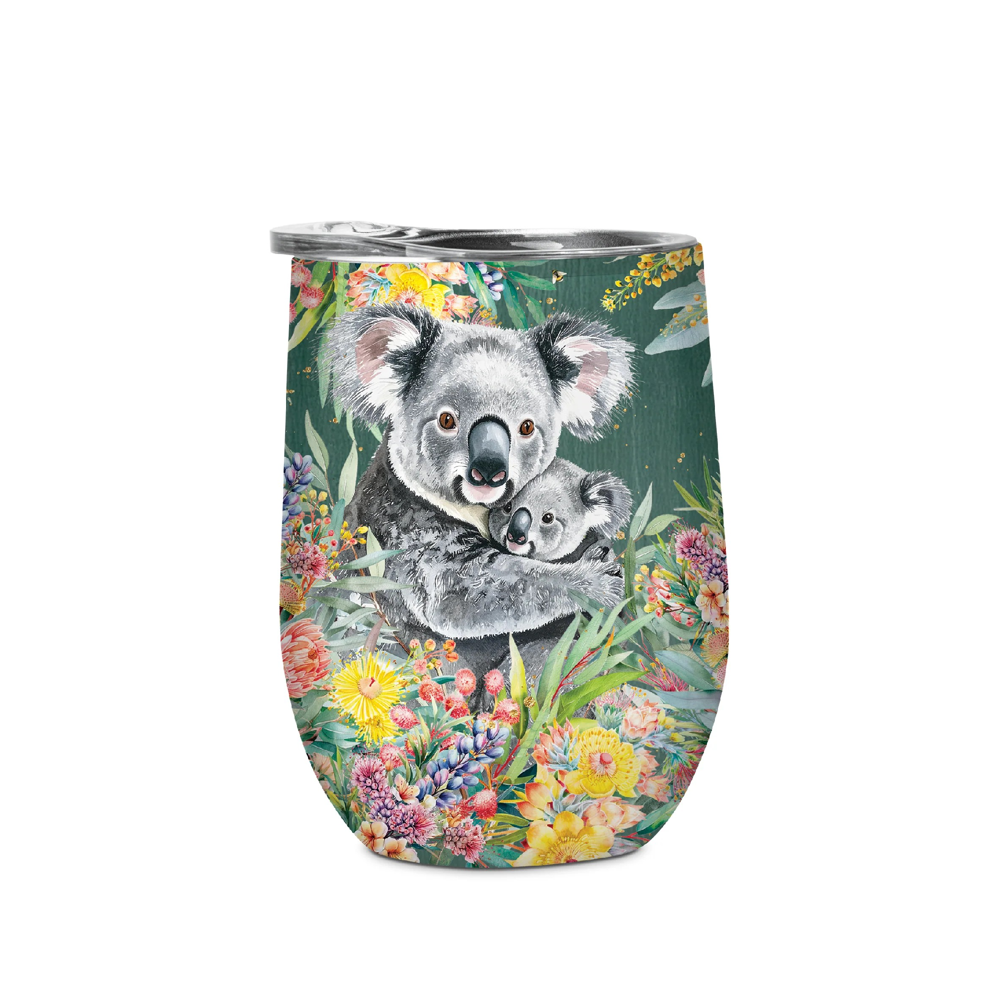 DOUBLE WALLED STAINLESS STEEL BEVVY KOALA CUDDLES