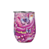 DOUBLE WALLED STAINLESS STEEL FUSCHIA BUTTERFLY ORCHID