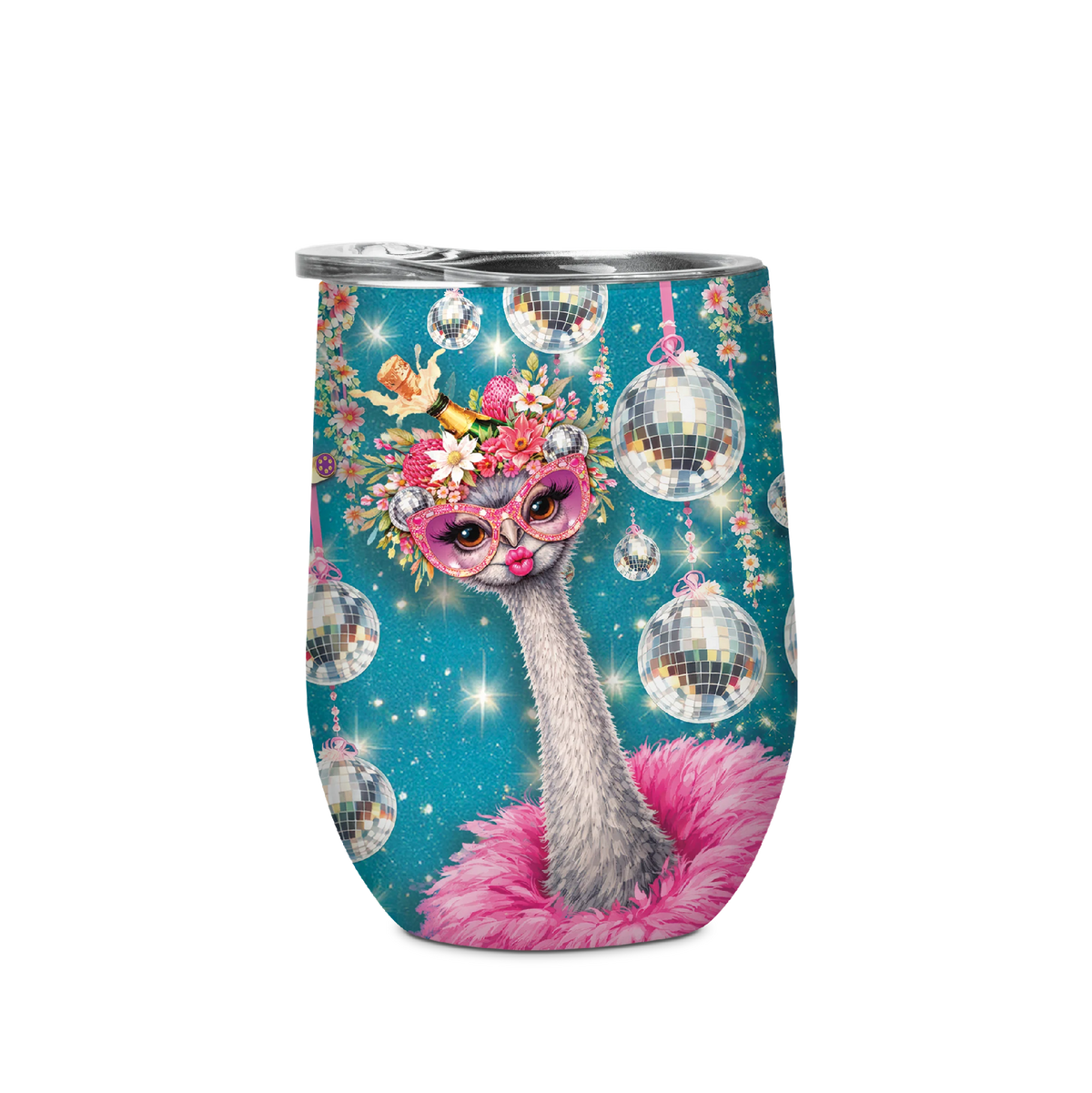 DOUBLE WALLED STAINLESS STEEL BEVVY DISCO DARLING