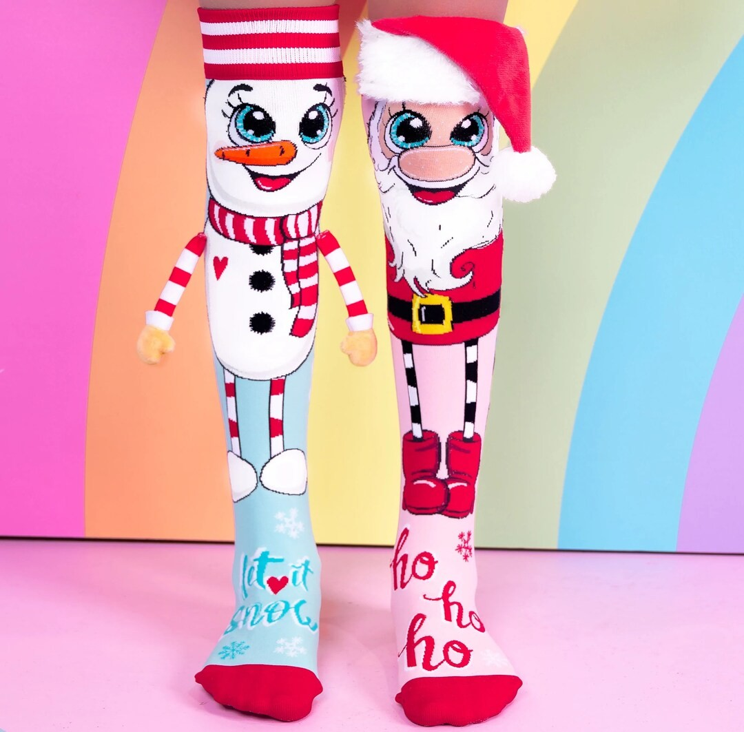 MADMIA SANTA AND SNOWMAN ADULT SOCKS