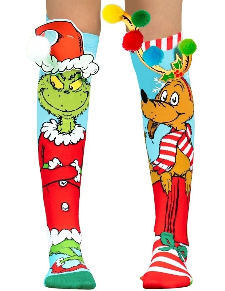 MADMIA GRINCH AND MAX ADULT SOCKS