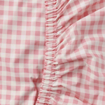 GINGHAM CANDY ORGANIC COTTON FITTED SHEET KING KIP & CO