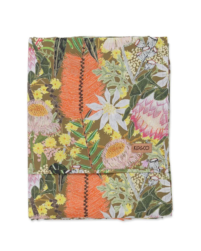 KIP & CO NATIVE PLANTATION ORGANIC COTTON FLAT SHEET QUEEN