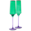 KIP & CO JADED CHAMPAGNE GLASS 2 PIECE SET