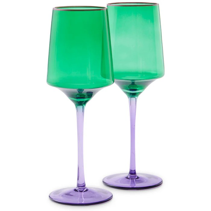 JADED VINO GLASS 2 PC SET