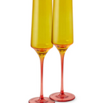 KIP & CO TROPICAL PUNCH CHAMPAGNE GLASSES 2 PIECE SET 