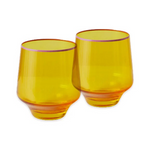 KIP & CO TROPICAL PUNCH TUMBLER GLASS 2 PIECE SET 