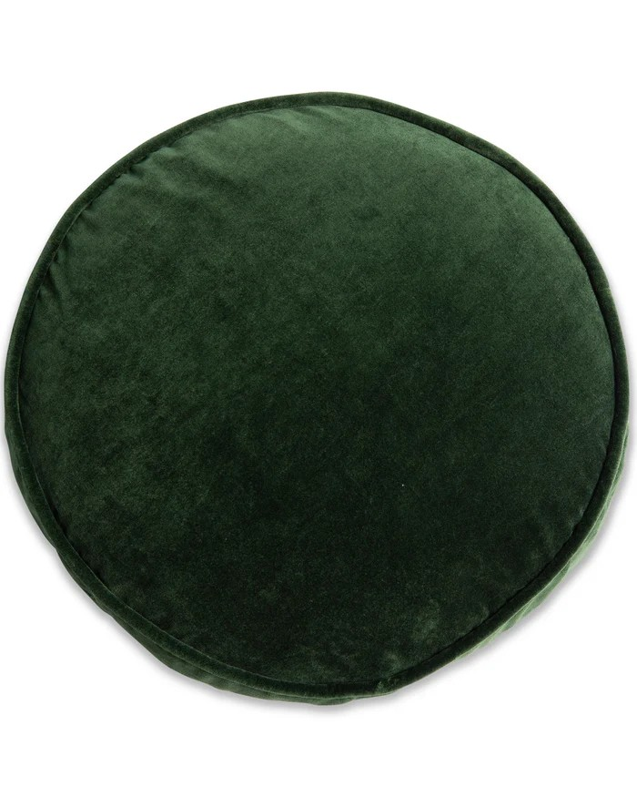 KOMBU GREEN VELVET PEA CUSHION KIP & CO ONE SIZE