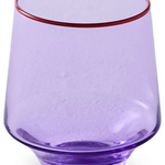 KIP & CO LILAC COLOUR BLOCK TUMBLER GLASS 2P SET 