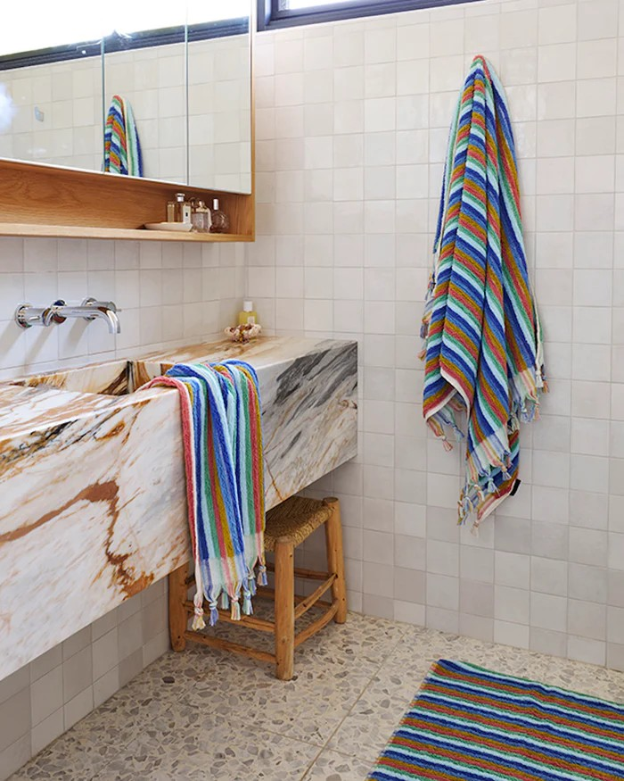 KIP & CO MADEIRA STRIPE TURKISH BATH TOWEL