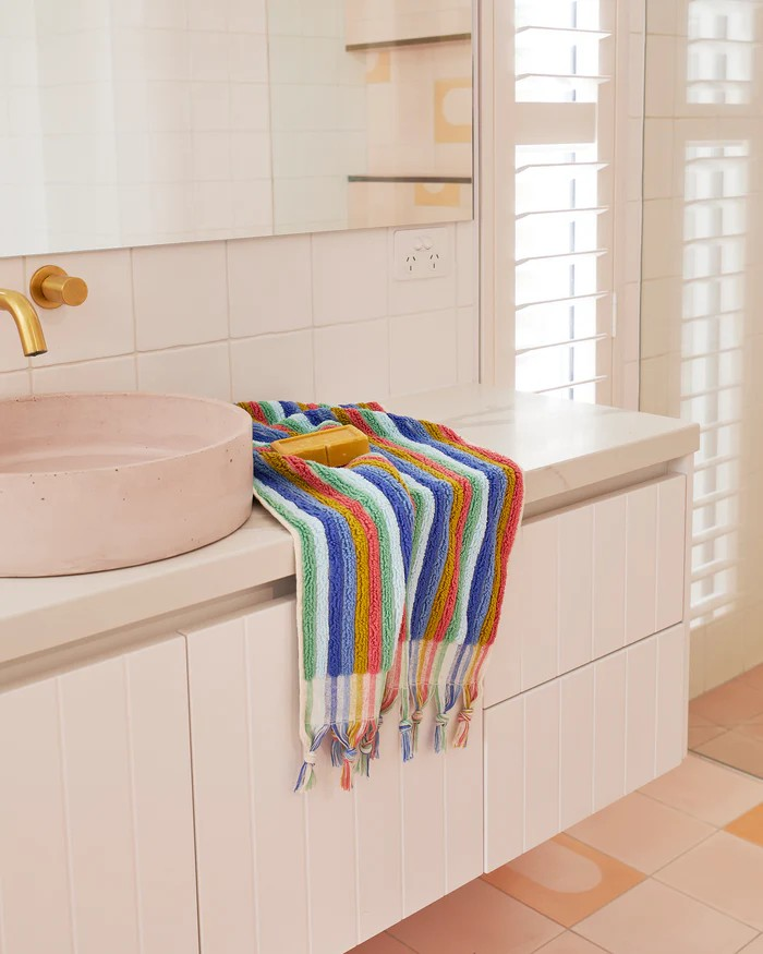 KIP & CO MADEIRA STRIPE TURKISH HAND TOWEL