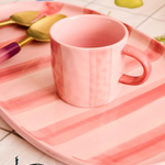 KIP & CO PINK STRIPE MUGS 2PCE