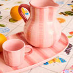 KIP & CO PINK STRIPE WATER JUG 