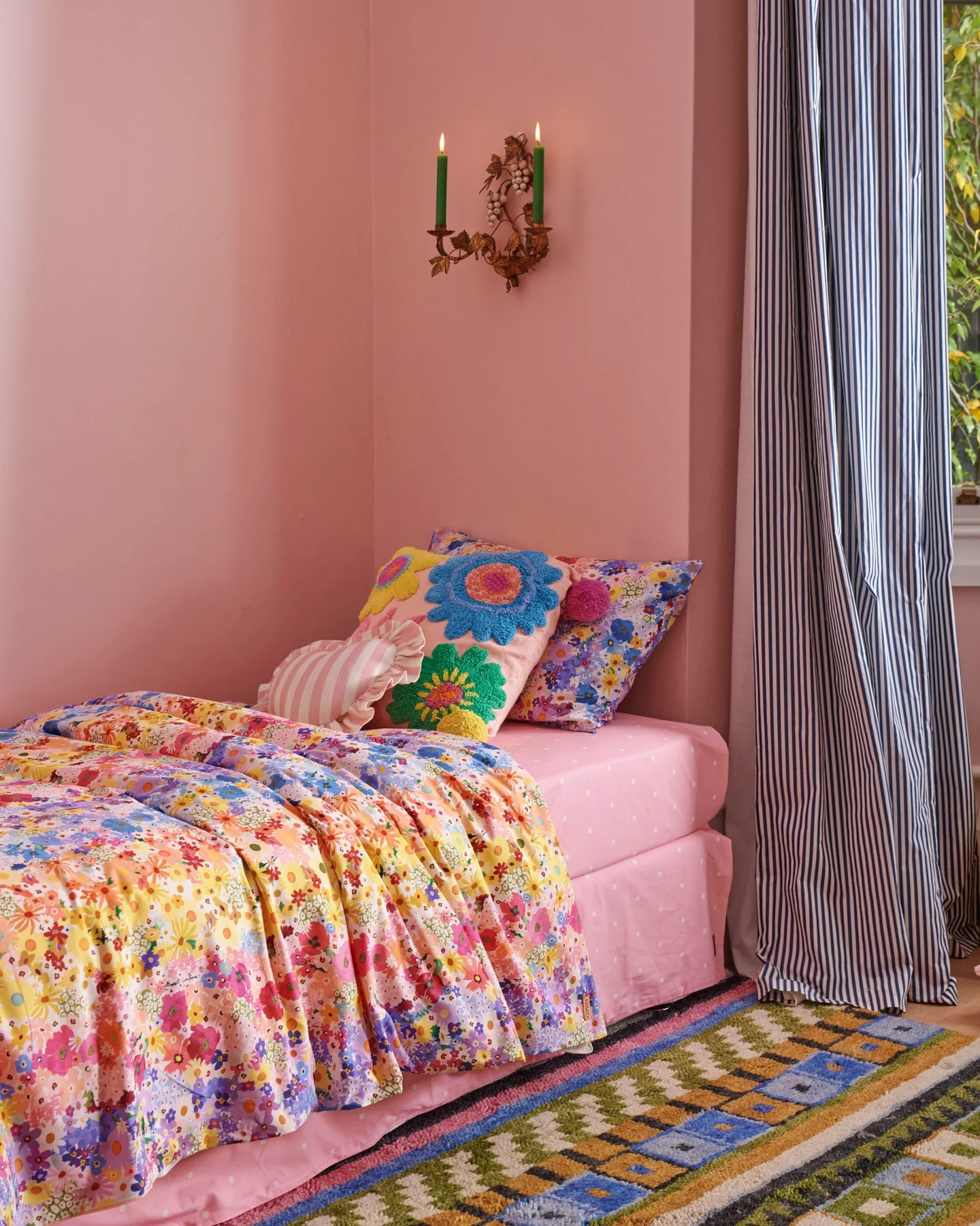 KIP & CO POSIE LANE ORGANIC COTTON QUILT COVER QUEEN