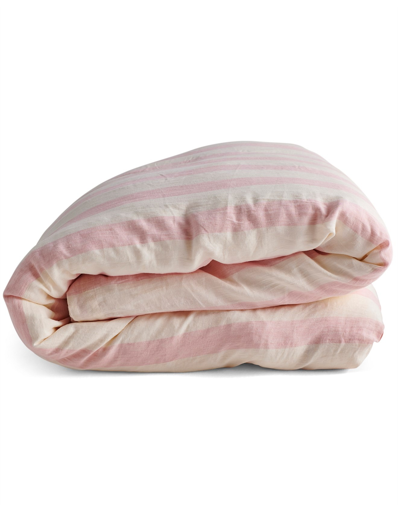 KIP & CO CANDY STRIPE LINEN QUILT COVER KING 