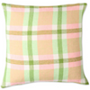 KIP & CO PISTACHIO TARTAN LINEN EUROPEAN PILLOWCASES 2P SET