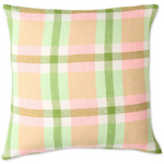 KIP & CO PISTACHIO TARTAN LINEN EUROPEAN PILLOWCASES 2P SET
