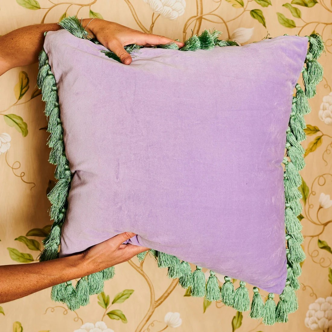 KIP&CO WISTERIA LANE VELVET TASSEL CUSHION