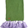 KIP AND CO GREEN WITH ENVY TASSEL THROW 