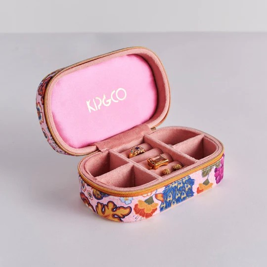 KIP & CO LYON VELVET TRAVEL JEWELLERY BOX