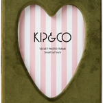 KIP AND CO INCA GOLD HEART VELVET PHOTO FRAME 