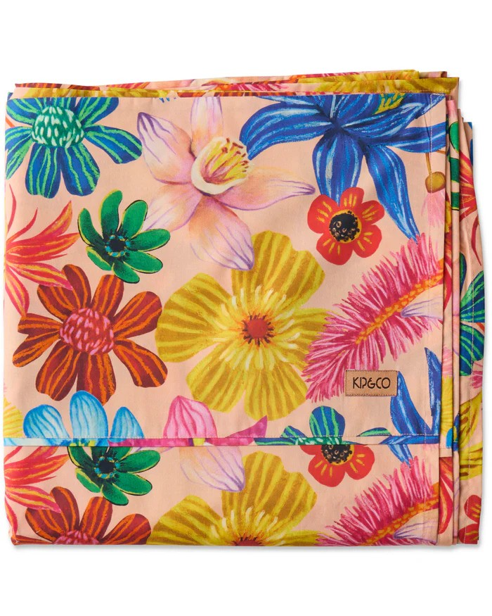 KIP & CO WILD FLOWERS IN BLOOM ORGANIC COTTON SHEET KING