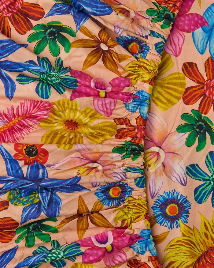 KIP & CO WILD FLOWERS IN BLOOM FITTED SHEET KING