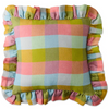 FLORIDA TARTAN FRILL CUSHION ONE SIZE KIP & CO