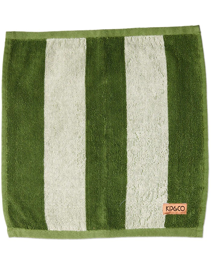MOSS STRIPE TERRY FACE WASHER ONE SIZE KIP & CO
