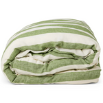 KIP & CO MOSS STRIPE LINEN QUILT COVER QUEEN